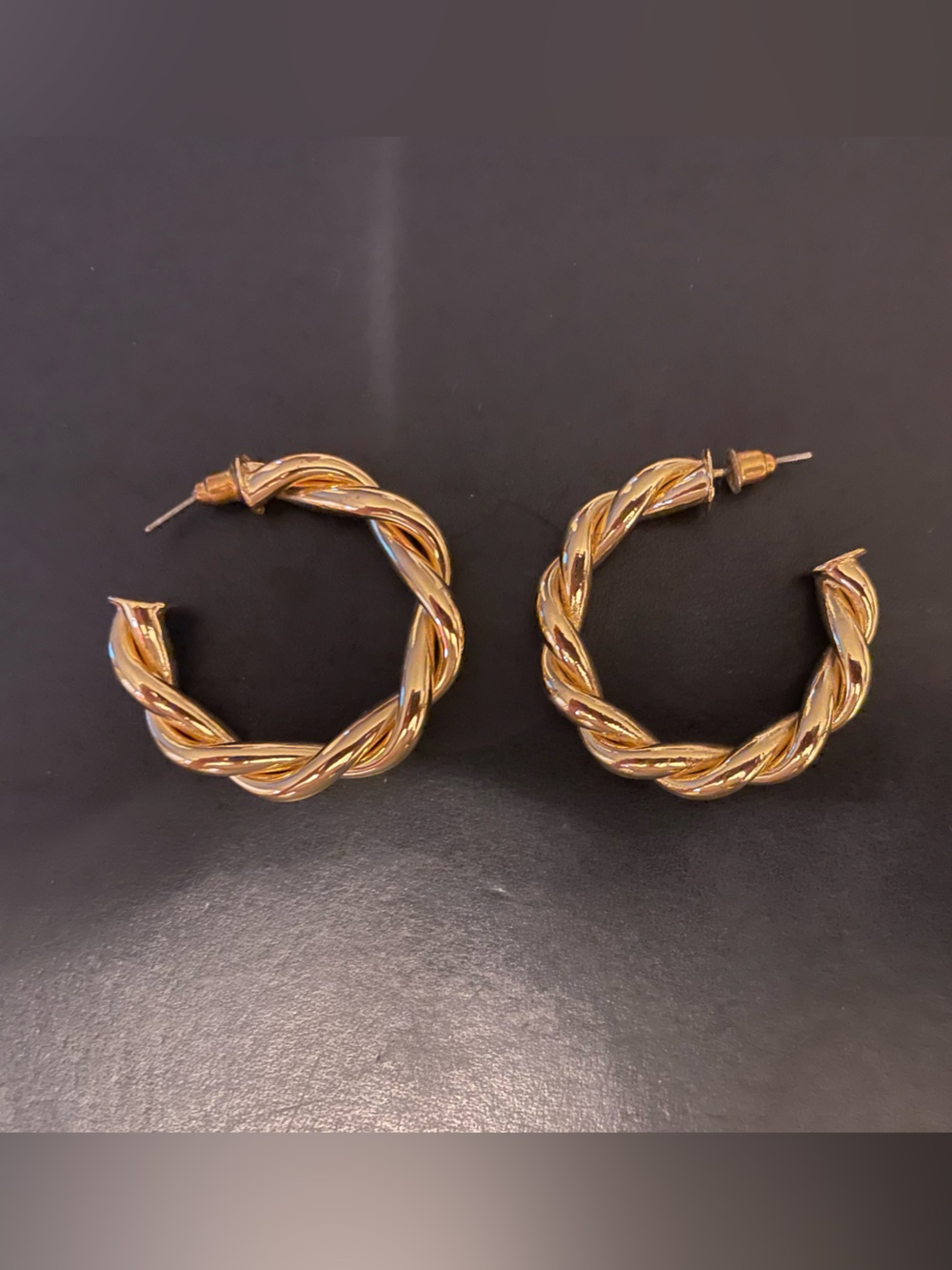 Gold Twisted Hoop Earrings - Elegant Women’s Jewelry